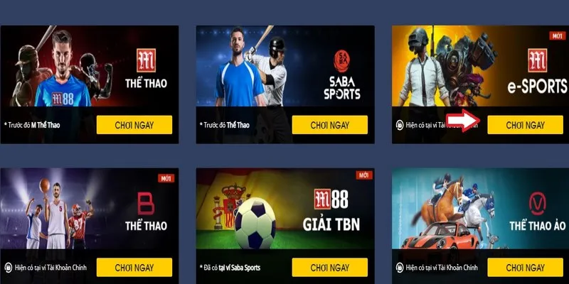 Tổng hợp một số game thể thao có tại M88