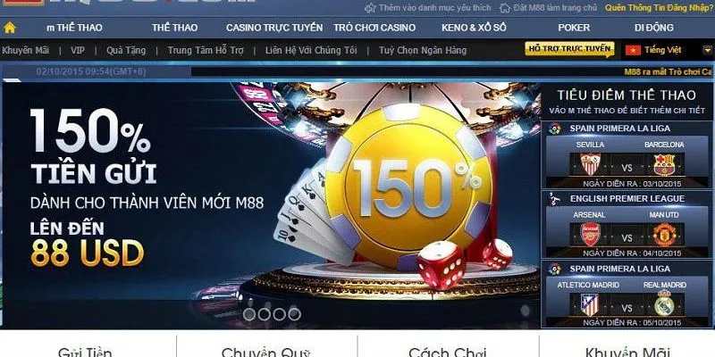 Khái quát về sân chơi hàng đầu M88bet
